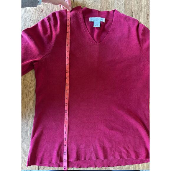 Pursuits LTD Silk Blend Red Sweater Women's Size Medium - Picture 5 of 5